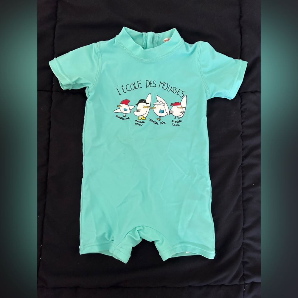 Kids Aqua One Piece Swimsuit